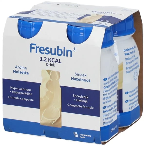FRESUBIN 3.2KCAL AVELÃ DRINK 4X125ML