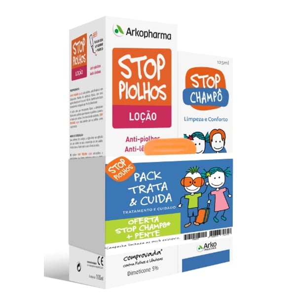 ARKOPHARMA STOP PIOLHOS PACK TRATAMENTO & CUIDADO LOÇÃO 100ML + CHAMPÔ 