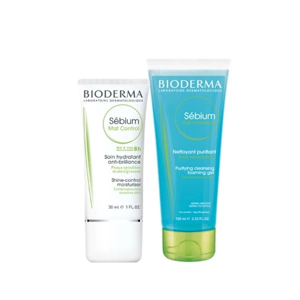 SEBIUM BIODERMA CREME MAT CONTROL  30ml + GEL MOUSSANT 100ml