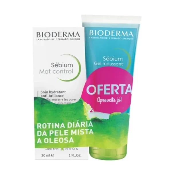 SEBIUM BIODERMA CREME MAT CONTROL  30ml + GEL MOUSSANT 100ml