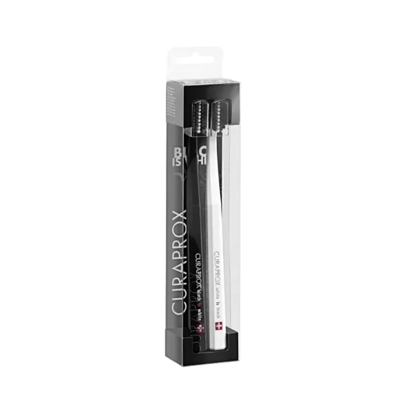 CURAPROX BLACK IS WHITE KIT ESCOVA DENTES PRETA+ESCOVA DE DENTES BRANCA